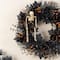 Glitzhome® 24"D Halloween Black Rose, Skeleton and Berry Wreath with Hanger
